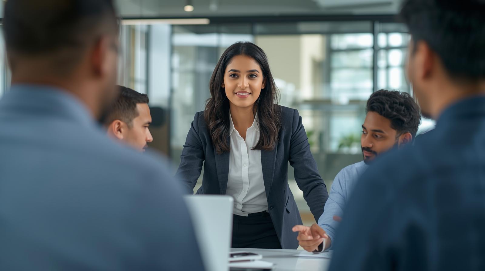 woman leading a team with confidence – why emotional intelligence is more important than IQ