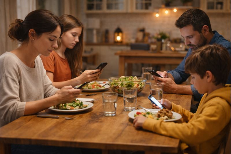 A Family Together, Yet Mentally Apart