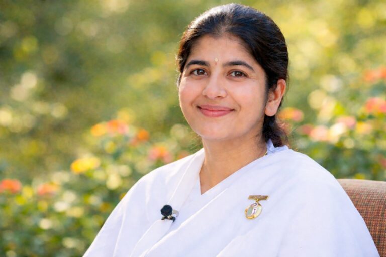 Spiritual teacher Sister Shivani sharing calm parenting and positive living insights.