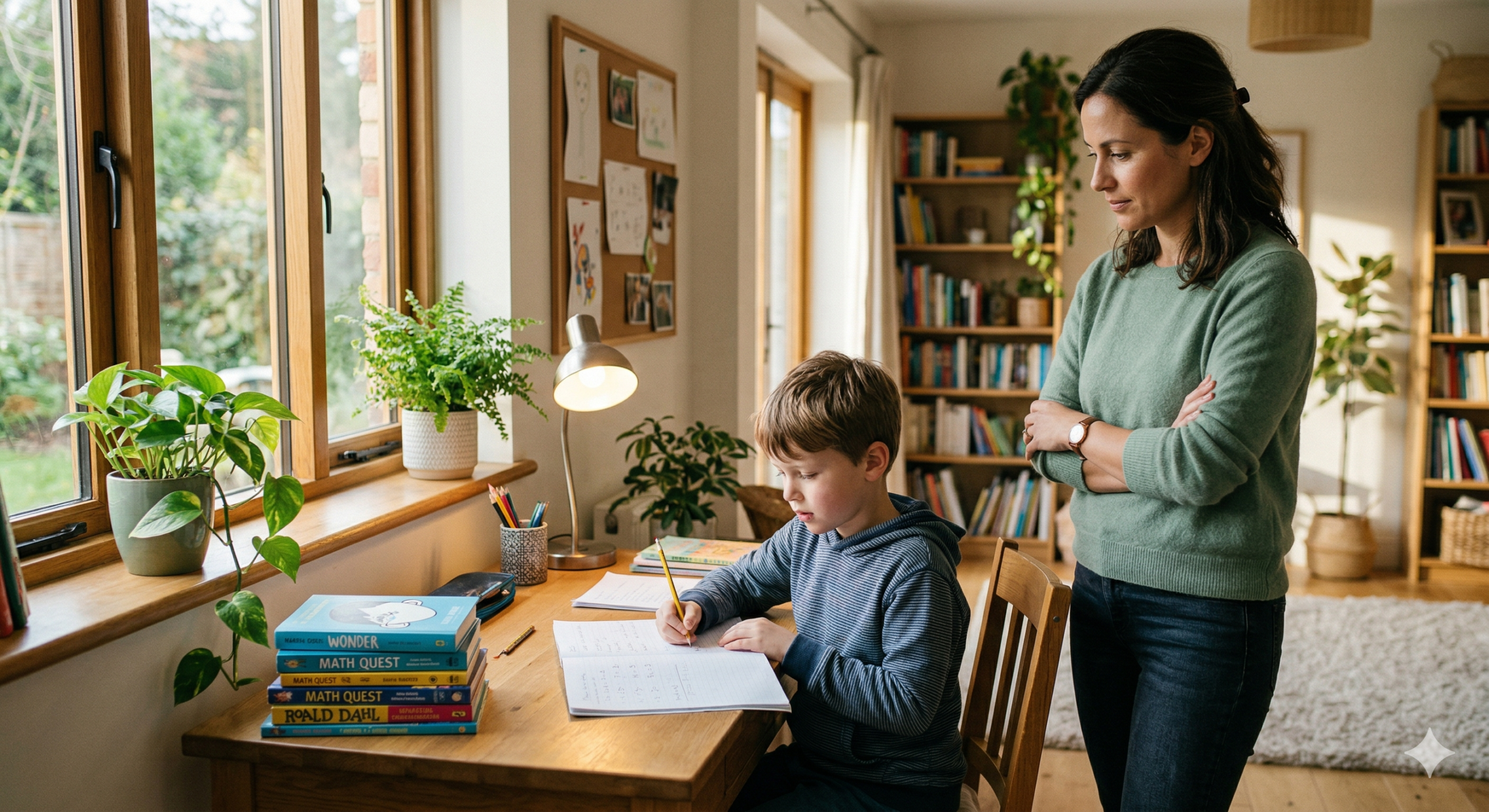 child looking anxious while parent scolds strictly at home