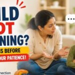 parent calmly communicating with child not listening situation